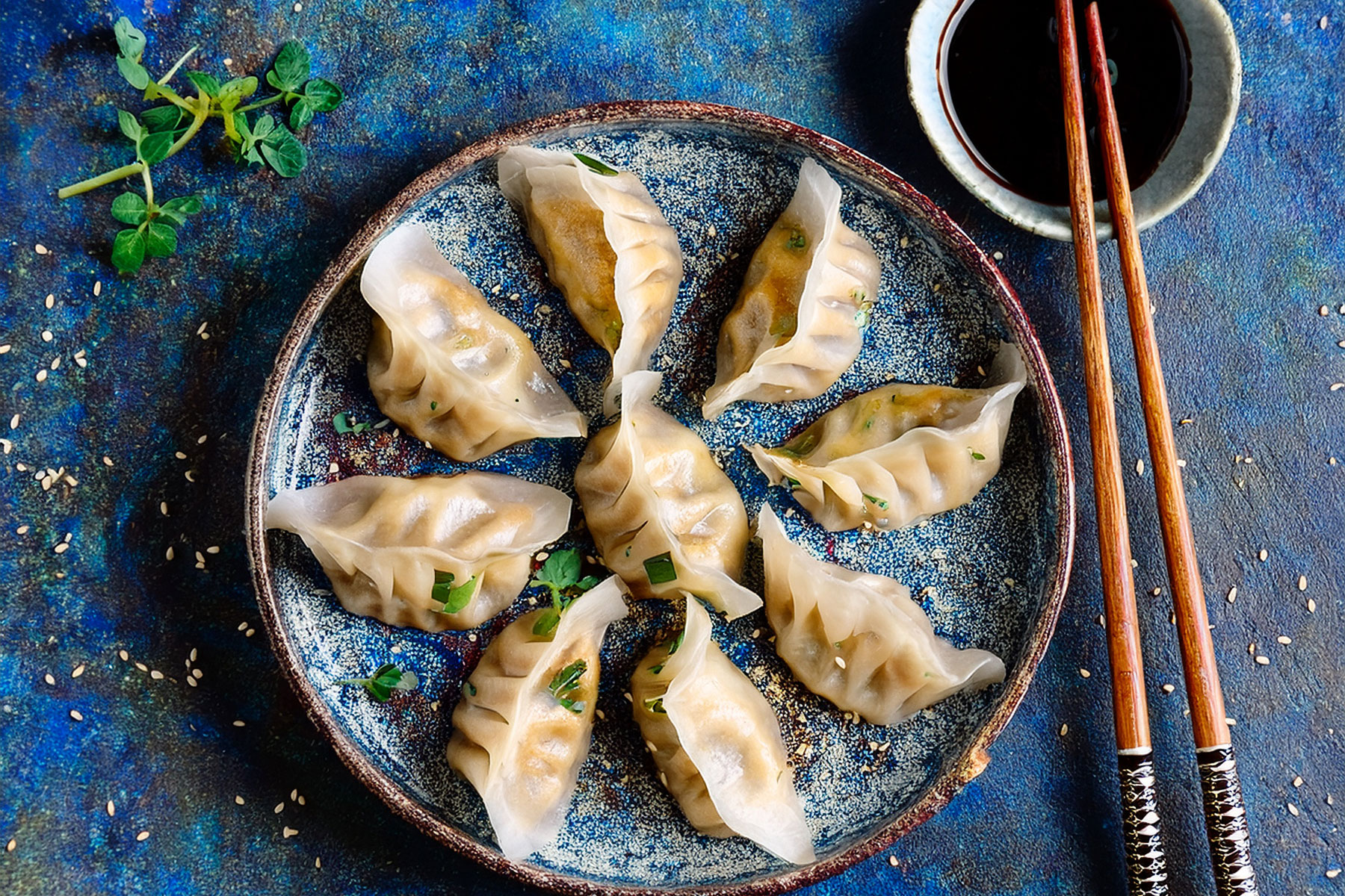 Gyoza mit Shrimps