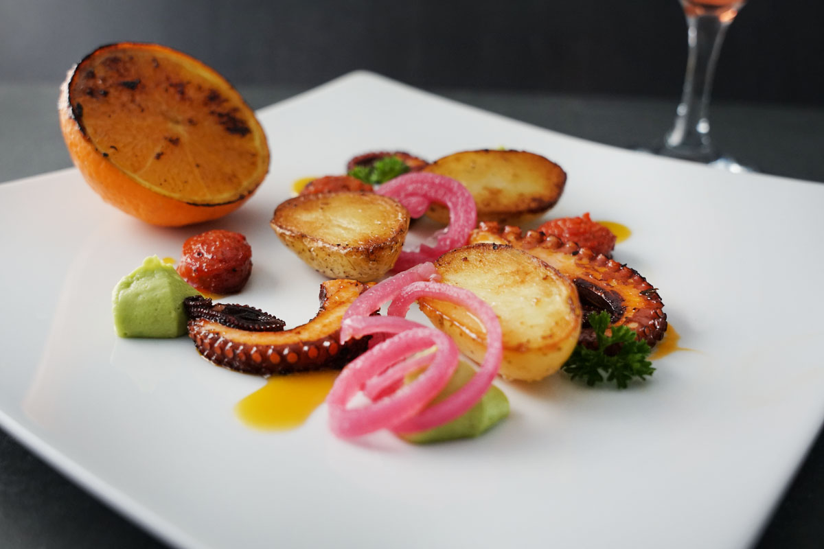 Oktopus an Passionsfrucht Vinaigrette mit Chorizo 2