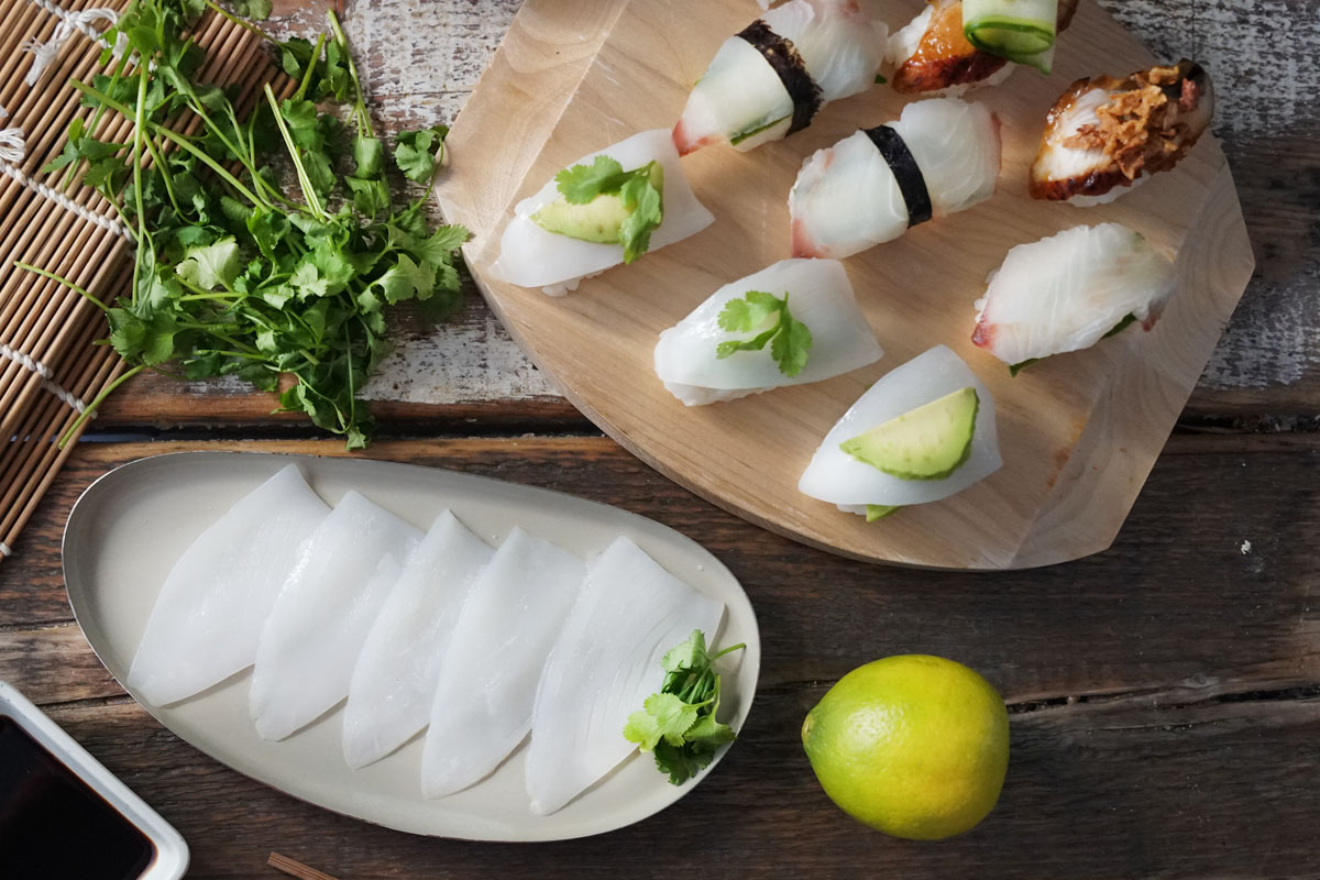 Tintenfischtuben Squid für Sushi 4