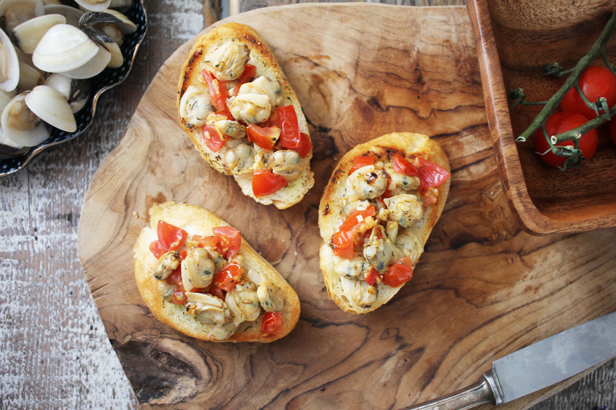 Bruschetta mit Venusmuscheln Rezept 2 Bruschetta mit Venusmuscheln Rezept 2