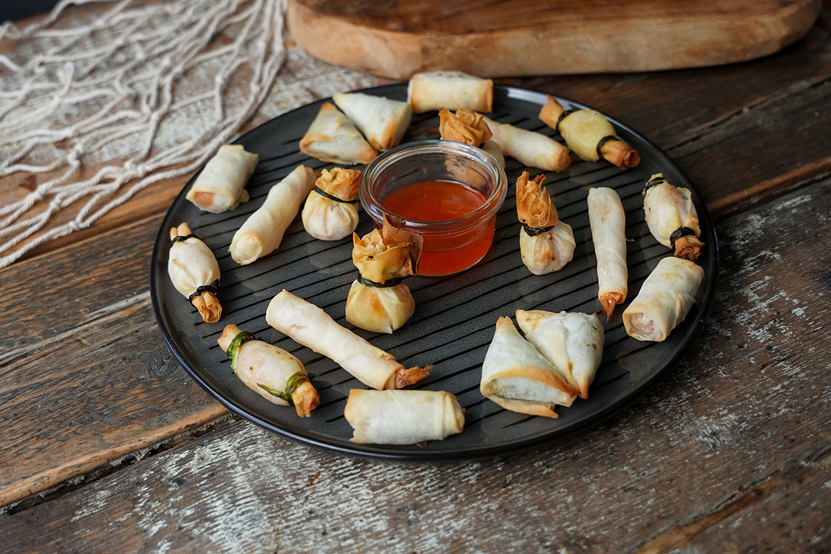 MINI SNACK BOX mit Garnelen & Sauce