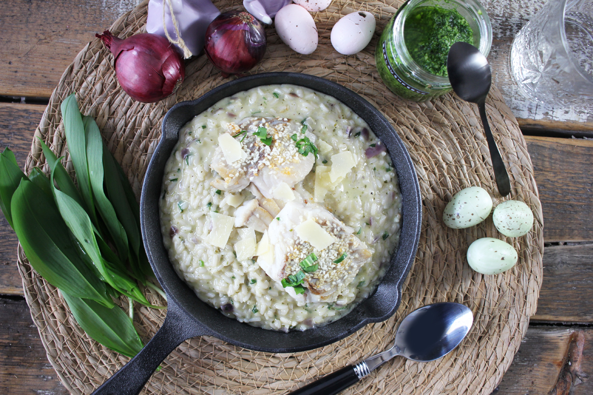 Seelachsfilet mit Bärlauchpesto