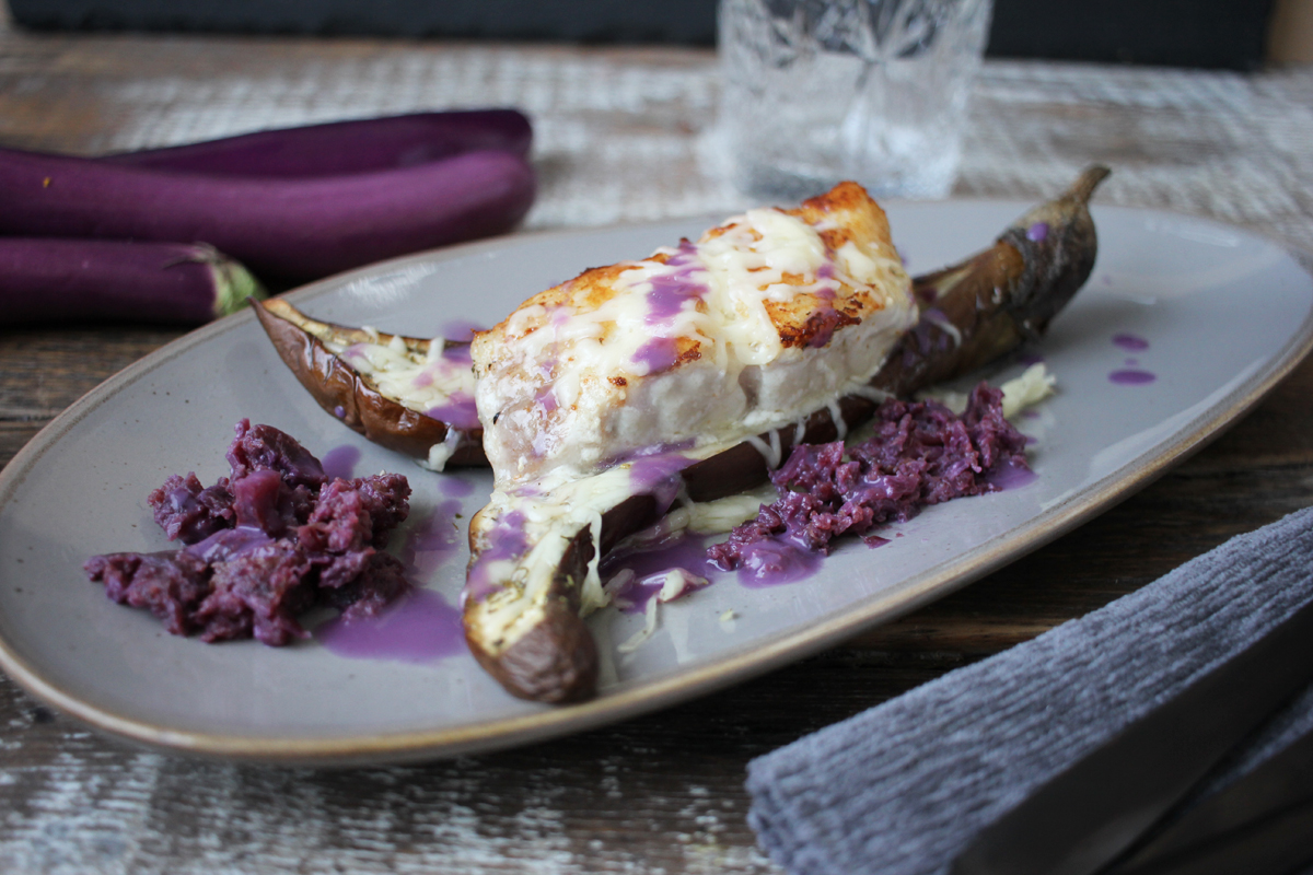 Rotbarsch auf überbackener Aubergine 2 Rotbarsch auf überbackener Aubergine 2
