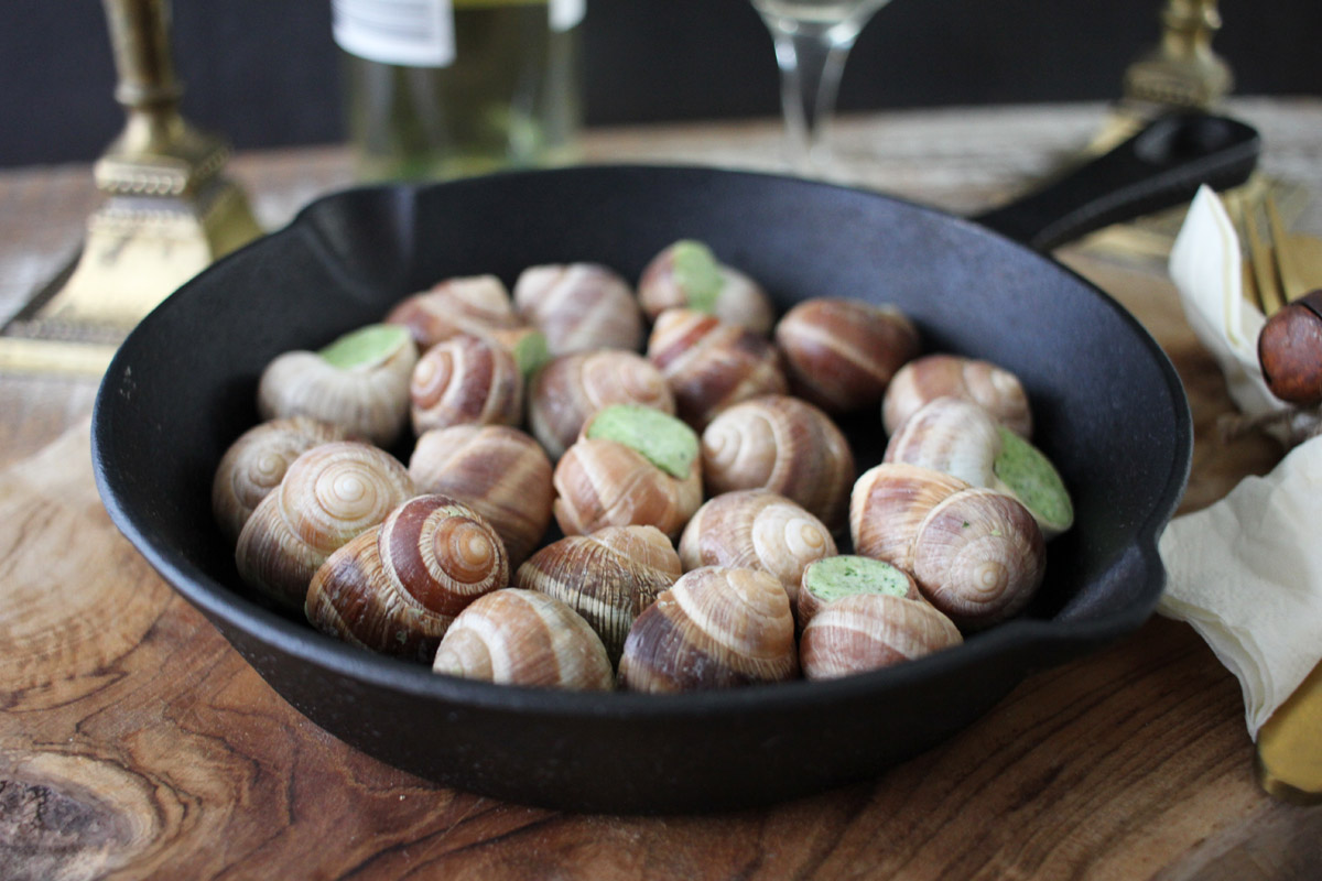 Schnecken Elsässer Art mit Kräuterbutter