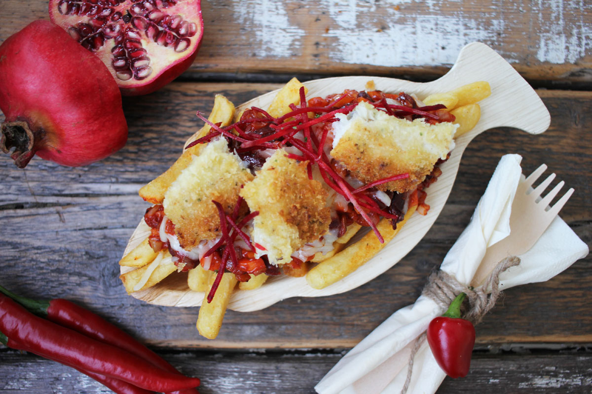 Mexikanische Pommes mit Knusper-Kabeljau Mexikanische Pommes mit Knusper-Kabeljau
