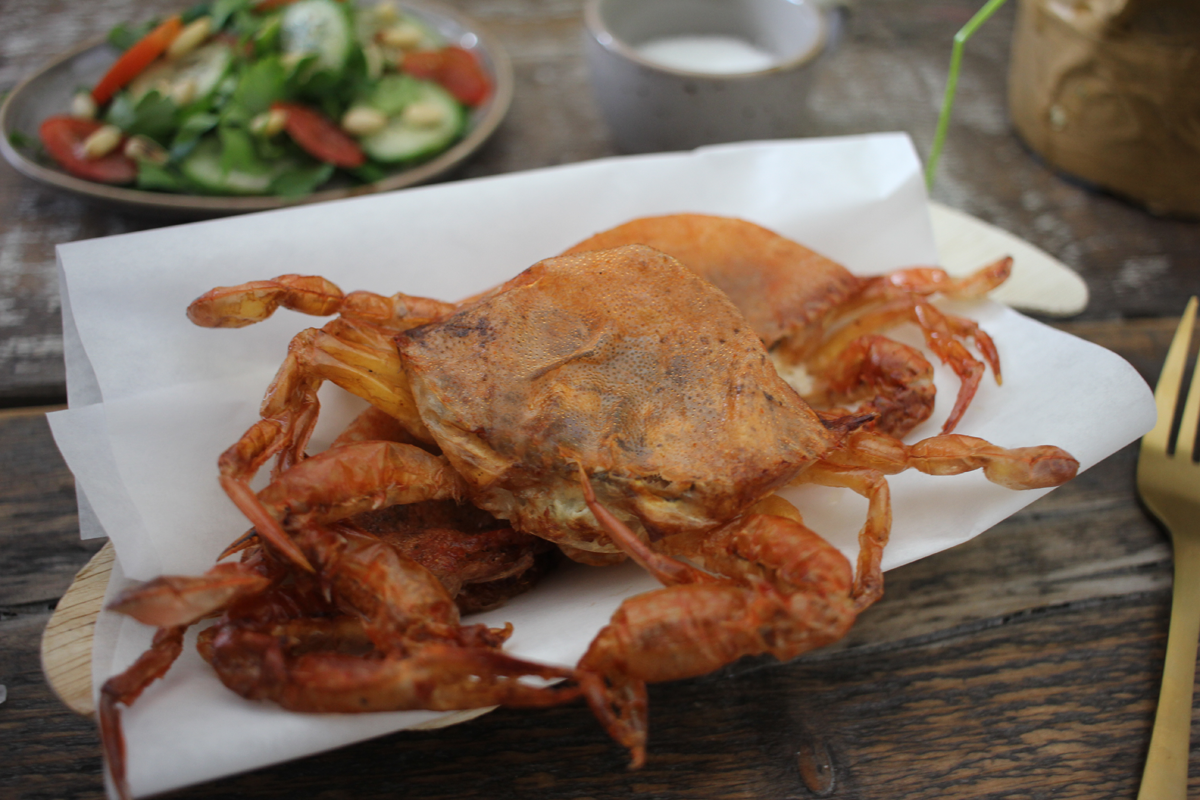 Blaukrabbe Softshellcrab Rezept fritiert