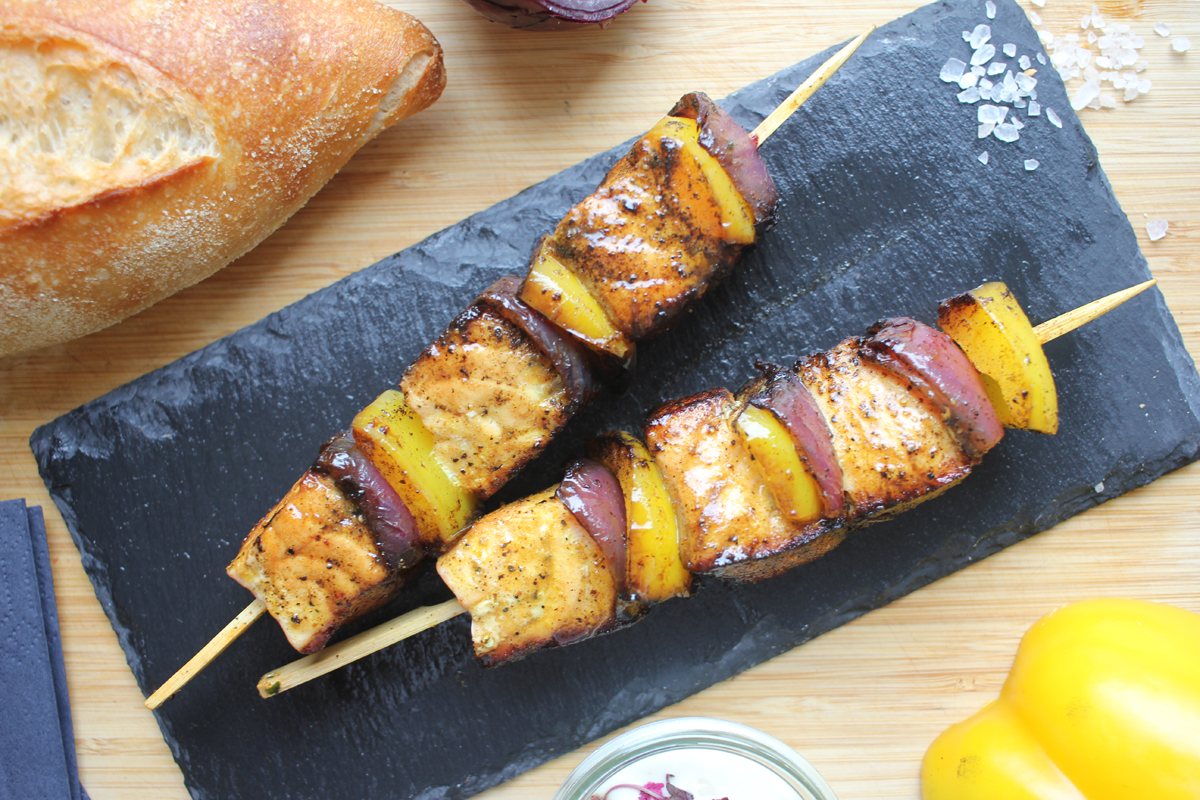 Lachs Grillspieß
