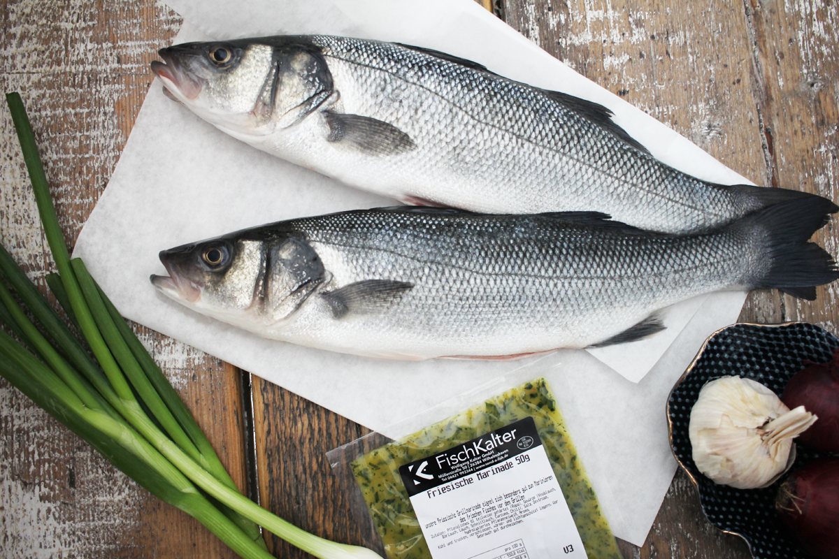 Wolfsbarsch zum Grillen mit Marinade zum selbst marinieren