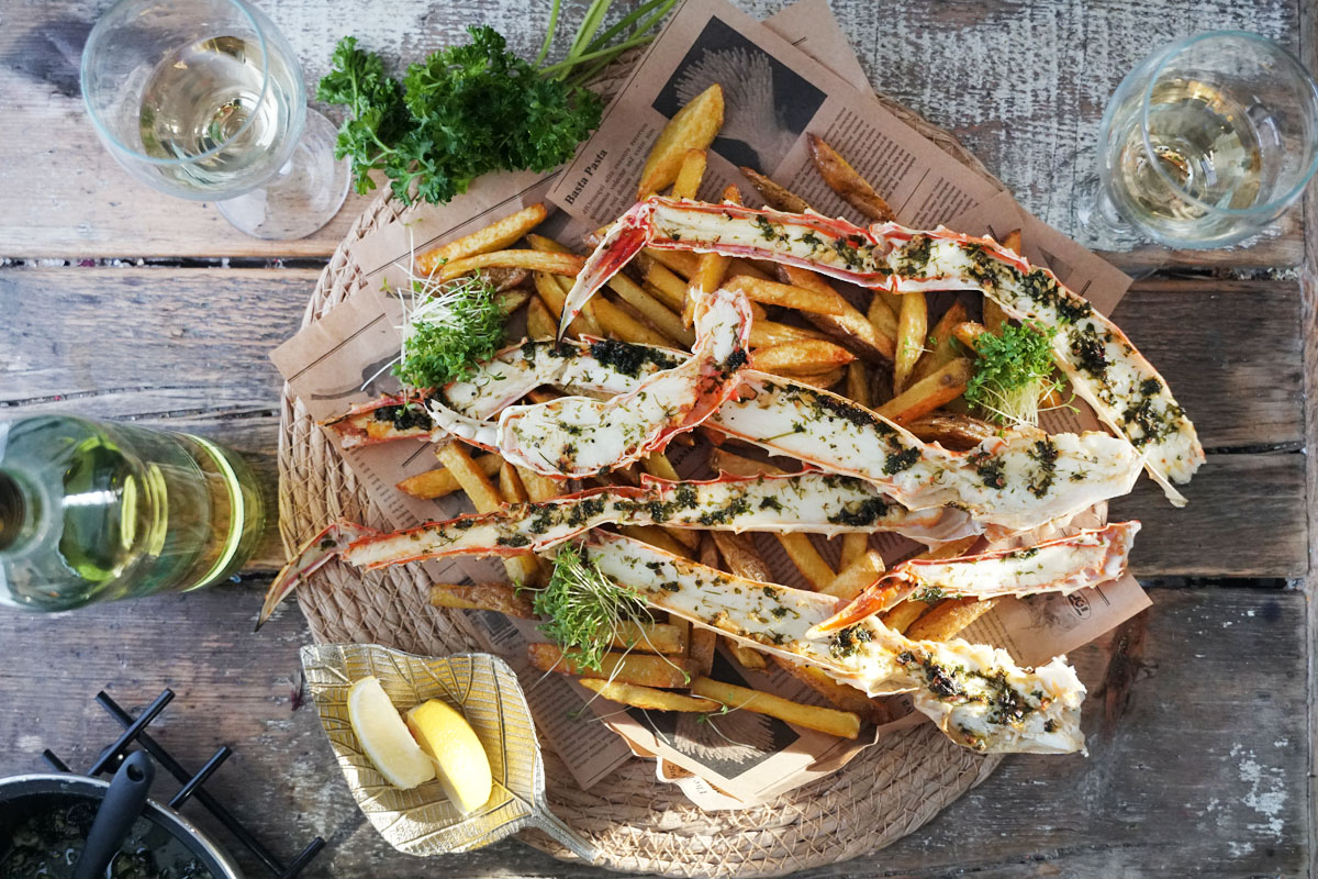 Königskrabben mit Fries Rezept