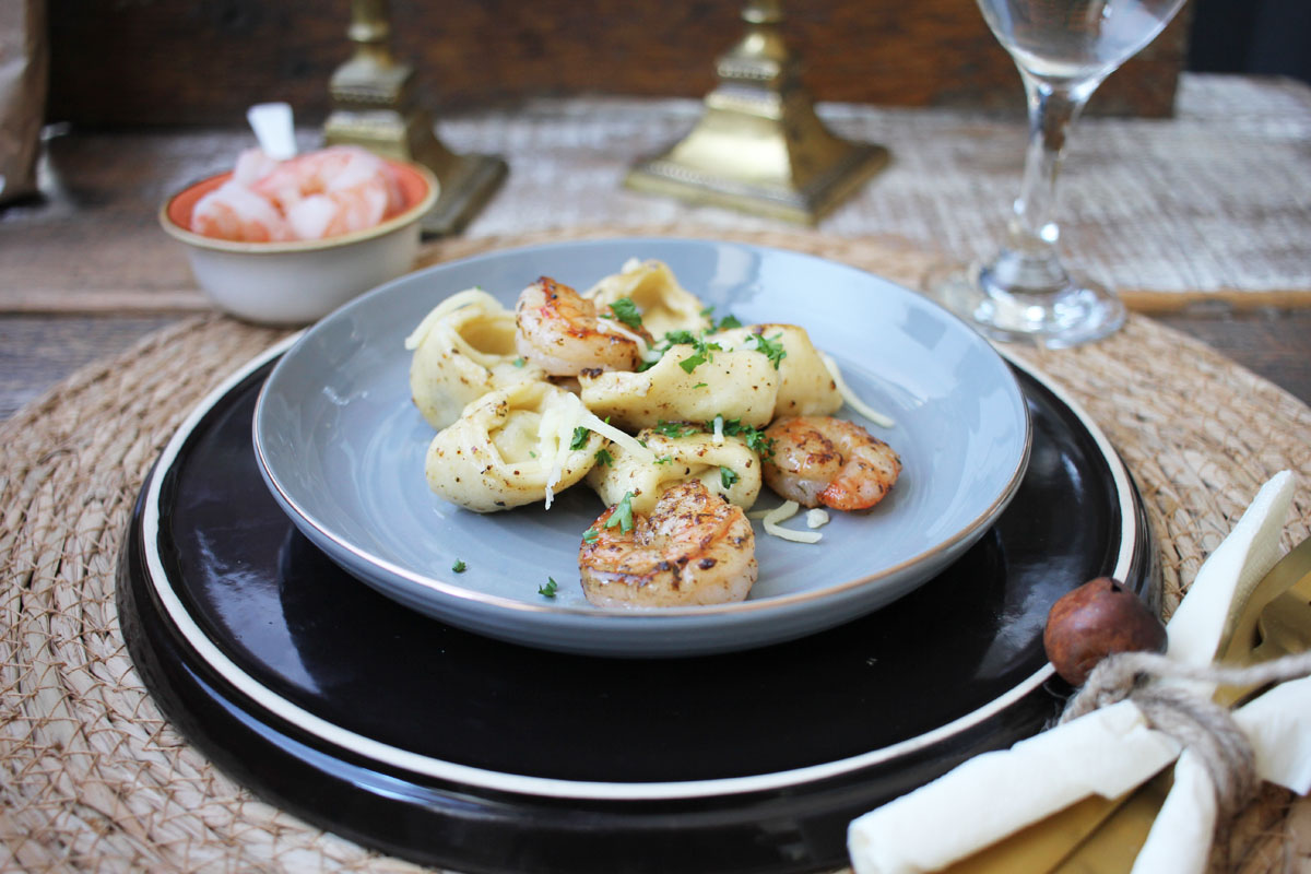 Tortellini mit Garnelenfüllung