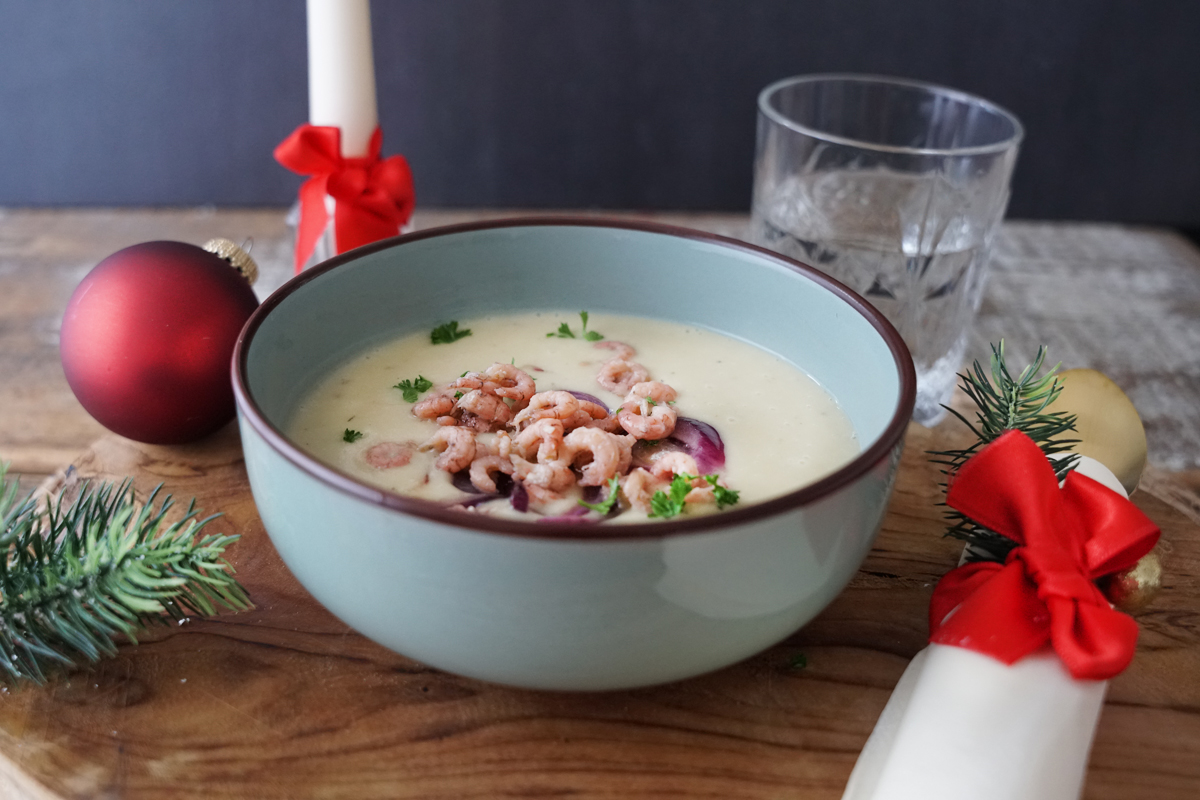 Kartoffelsuppe mit Nordseekrabben Rezept 1 Kartoffelsuppe mit Nordseekrabben Rezept 1