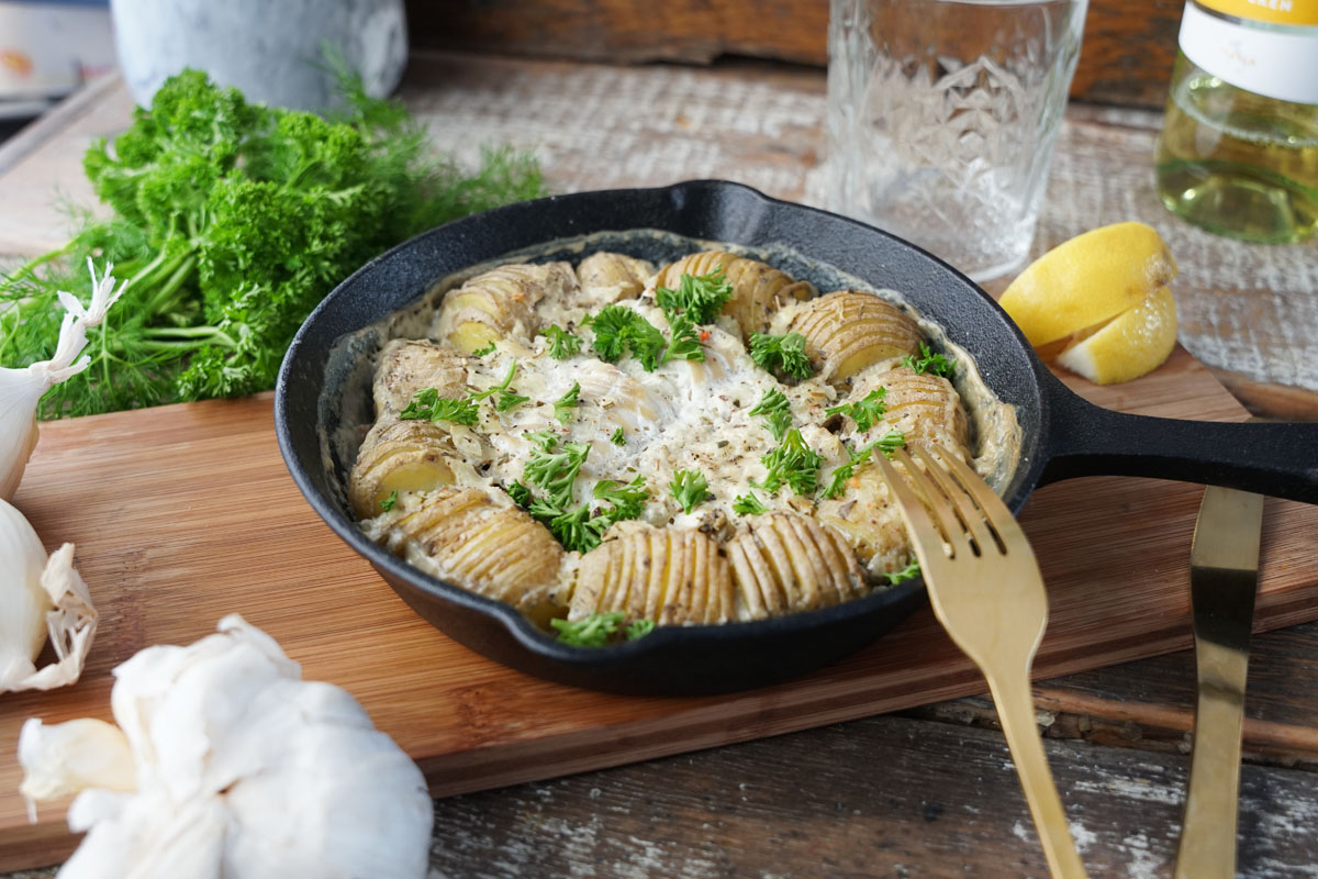 Schnelles Kartoffelgratin mit zartem Rotbarsch Schnelles Kartoffelgratin mit zartem Rotbarsch
