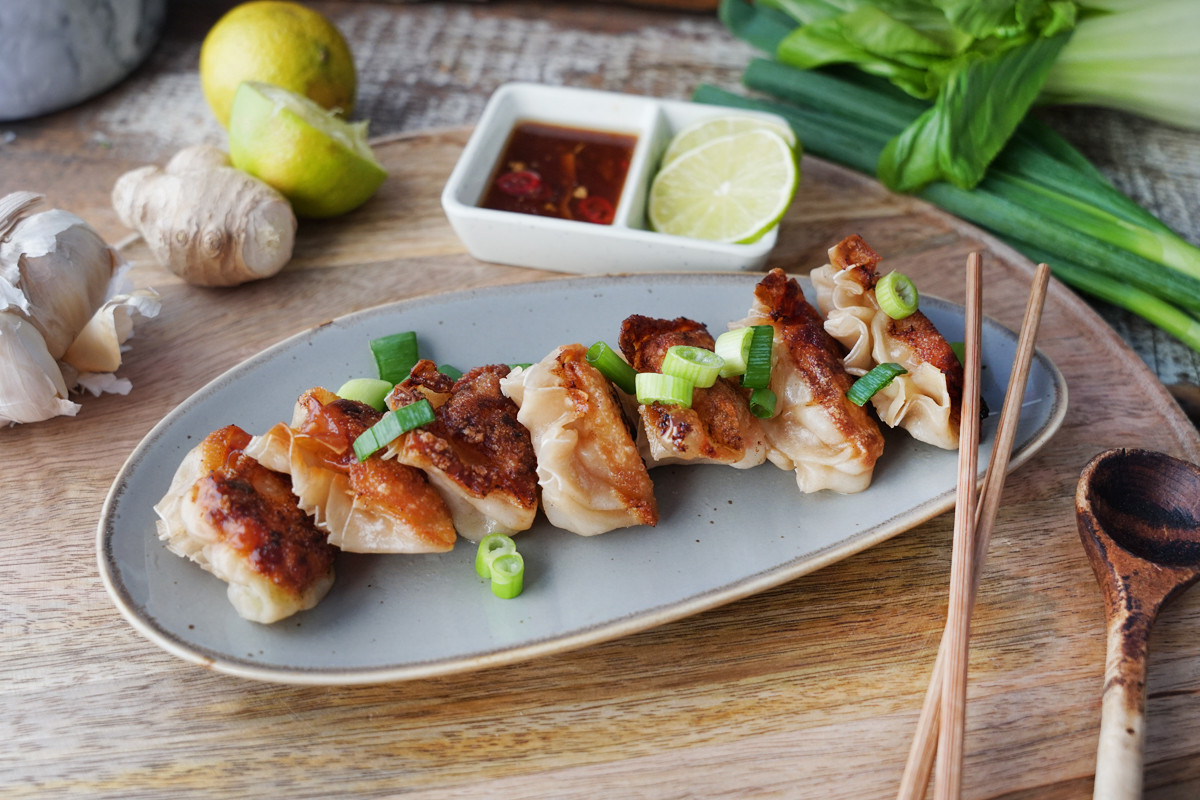 schnelles Rezept mit Wan Tan und Garnelenfüllung